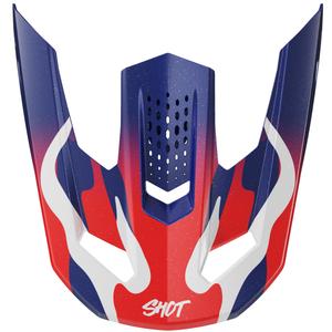 Ķiveres vizieris Shot Speed Beast perlamutra zili-sarkans