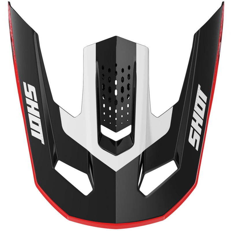 Ķiveres vizieris Shot Speed Hybrid spīdīgi sarkans