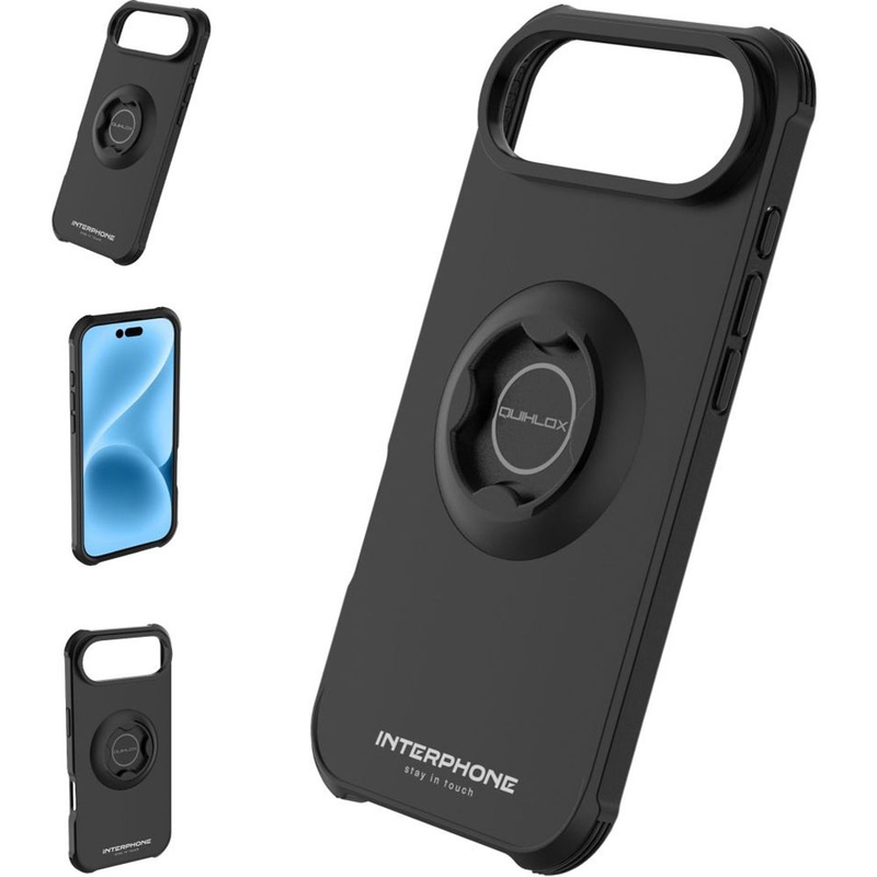 Telefonu futrālis Interphone QUIKLOX Tetraforce-Apple iPhone 17 Air melns