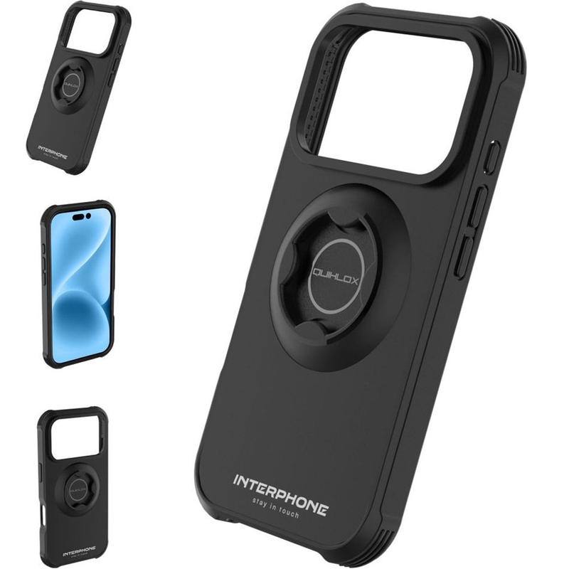 Telefonu futrālis Interphone QUIKLOX Tetraforce-Apple iPhone 17 Pro Max melns