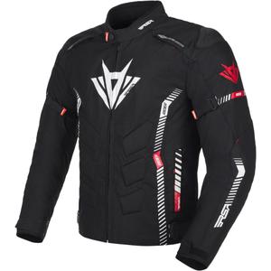 Motocikla jaka RSA Rider melns-balts-sarkans