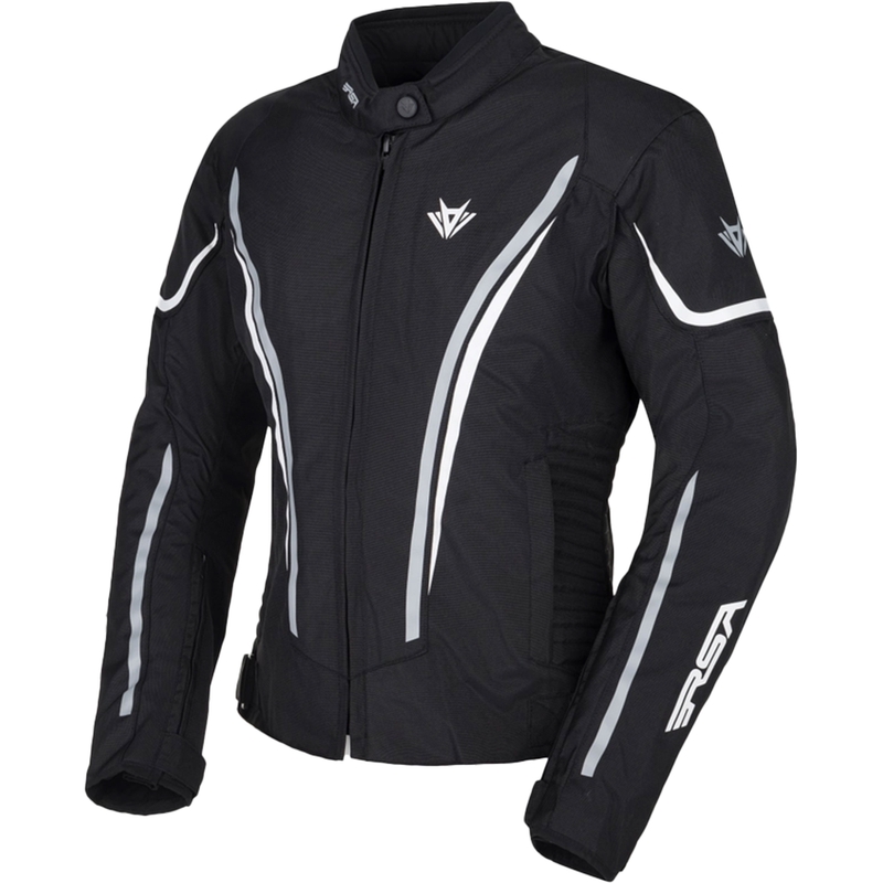Sieviešu RSA Wasp Black-Grey-White motocikla jaka
