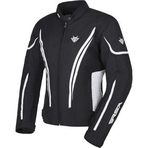 Sieviešu RSA Wasp melnā un baltā motocikla jaka