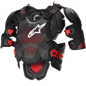 Alpinestars A-10 2 melna-antracīta-sarkana virsbūves aizsargs