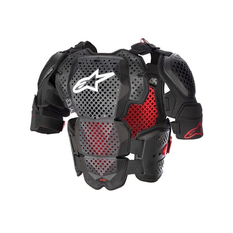 Alpinestars A-10 2 ķermeņa aizsargs melns-antracīta-sarkans