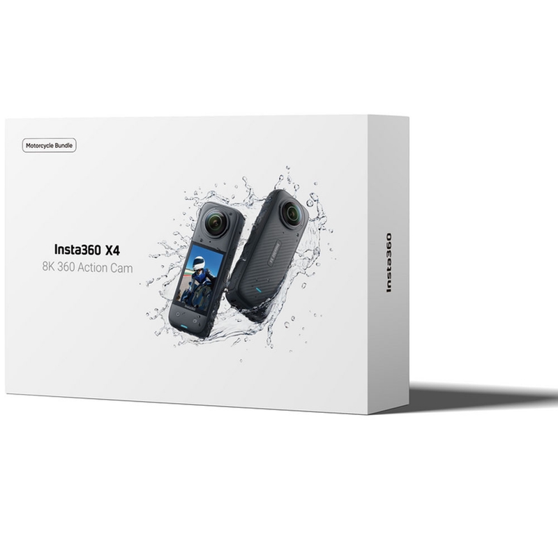 Insta360 X4 motociklu komplekta rīcības kamera melna
