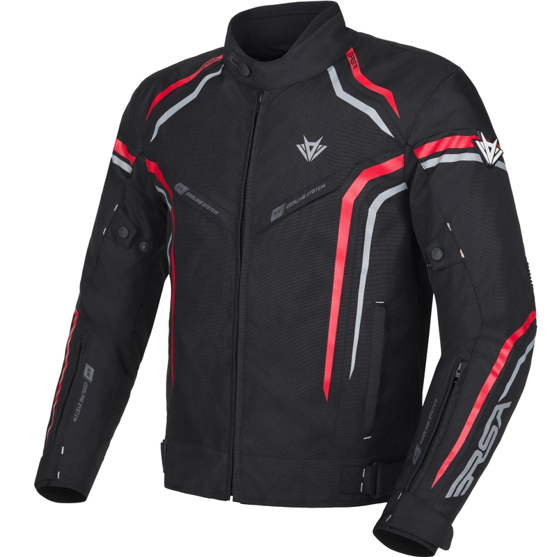 RSA Compact 2 motocikla jaka melna-pelēka-sarkana