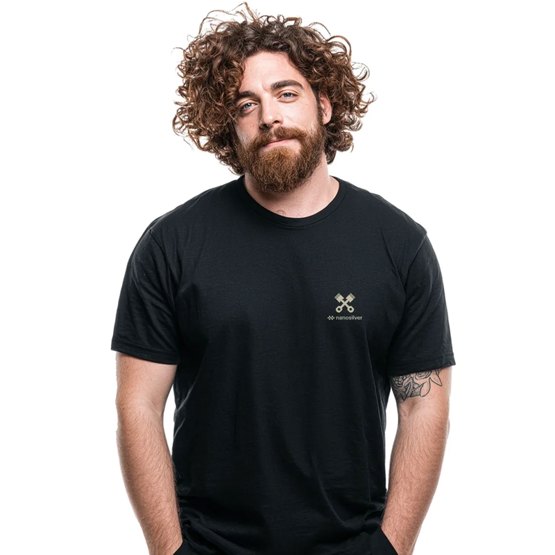 Funkcionālais T-krekls nanosilver® I AM CLASSIC melns