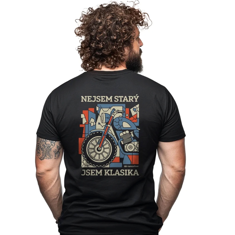 Funkcionālais T-krekls nanosilver® I AM CLASSIC melns