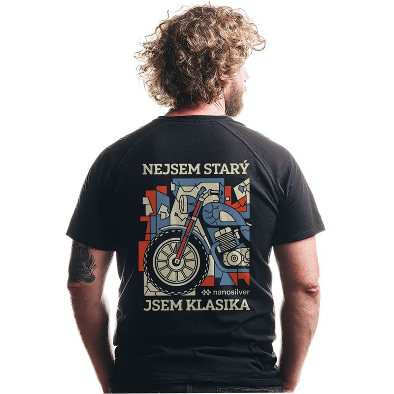 Funkcionālais T-krekls nanosilver® I AM CLASSIC melns