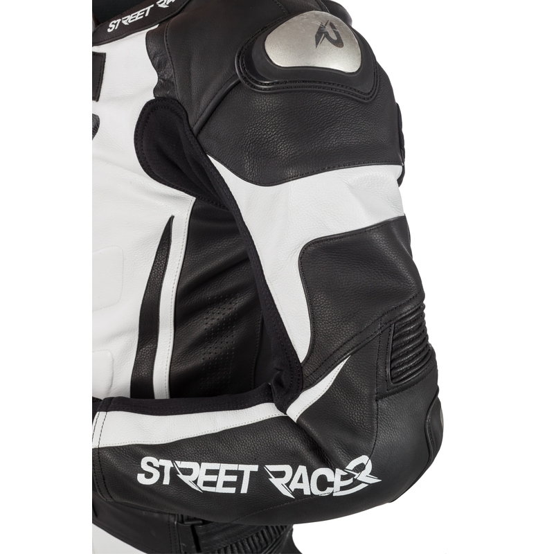 Vīriešu Street Racer Fasttrack melns un balts kombinezons izpārdošana