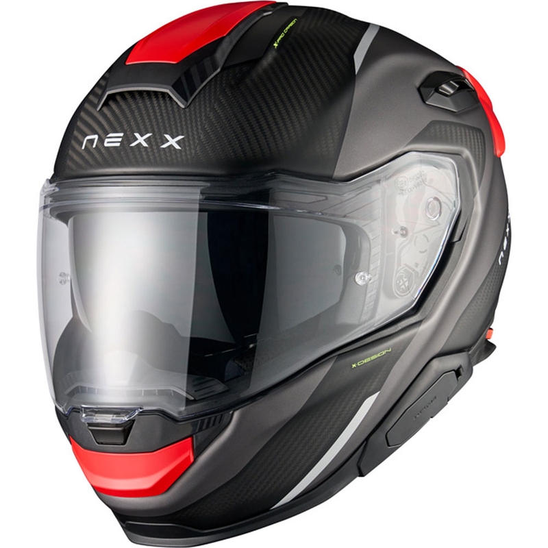 Nexx X.TR Rush integrālā motociklistu ķivere matēta melni sarkana