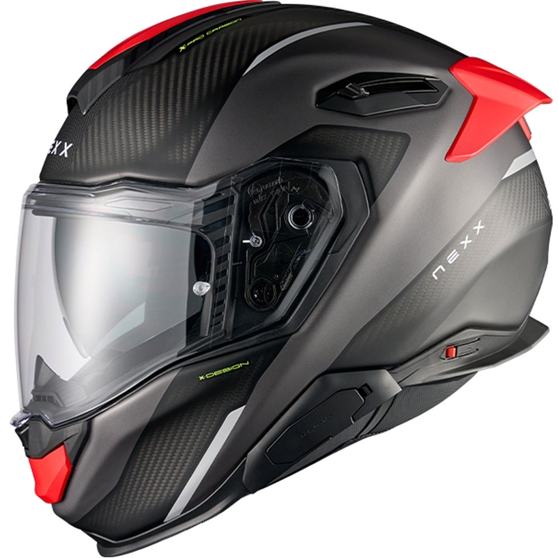 Nexx X.TR Rush integrālā motociklistu ķivere matēta melni sarkana