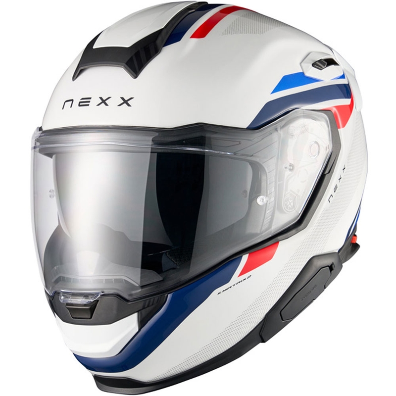Integrēta ķivere motociklam Nexx X.TR Quanta baltā-zilā krāsā