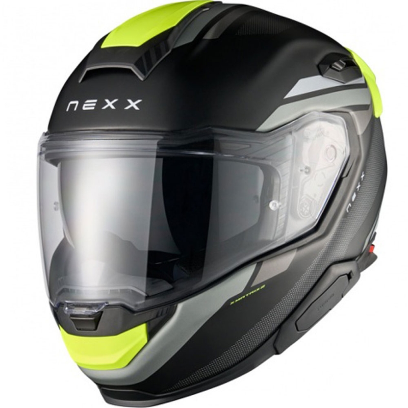 Integrālā motocikla ķivere Nexx X.TR Quanta matēta melna-fluo dzeltena