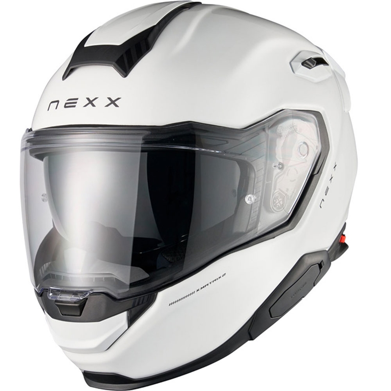 Integrālā motocikla ķivere Nexx X.TR Plain balta