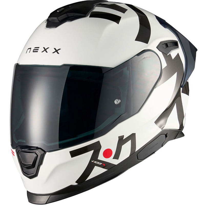 Integrālā motocikla ķivere Nexx Y.100R Nippon balta