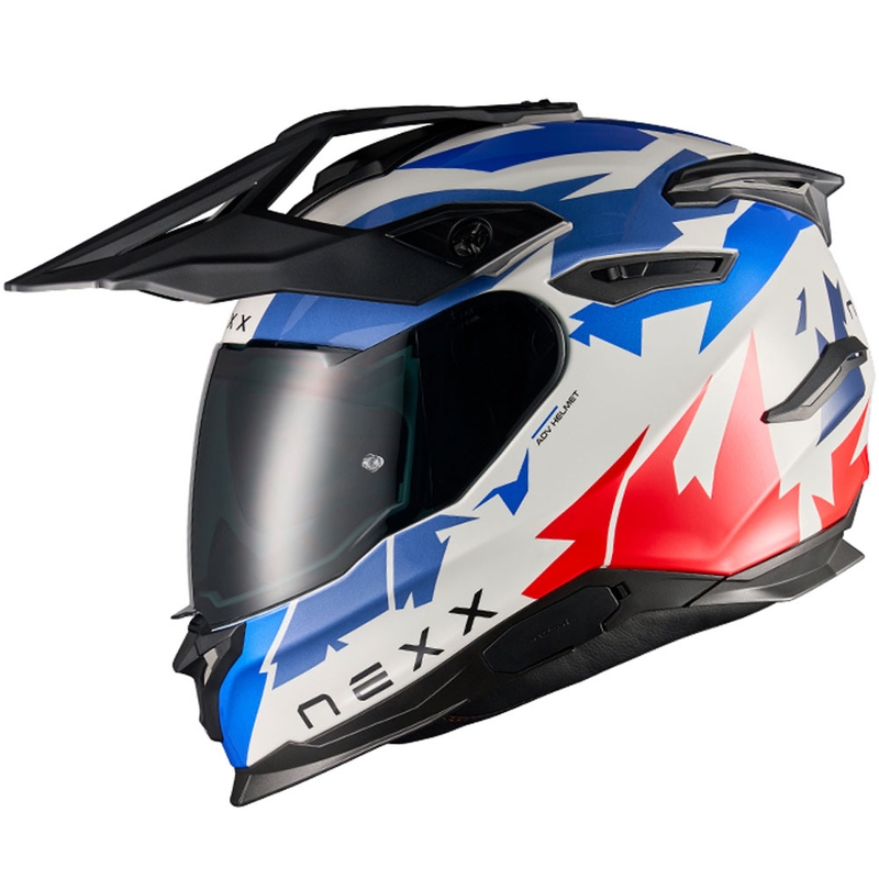Enduro motocikla ķivere NEXX Y.TRAVL Primal blue-red