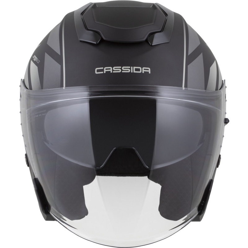 Cassida Jet Tech 2.0 RoTo atvērtā moto ķivere matēts melns-pelēks-balts