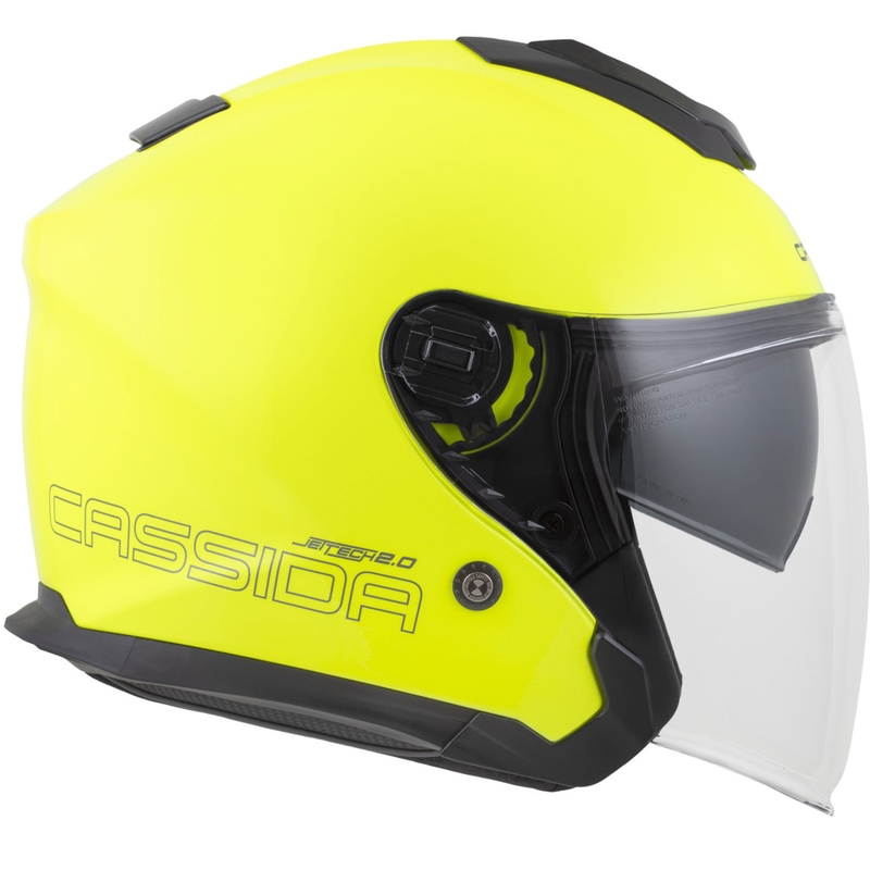 Cassida Jet Tech 2.0 RoTo fluo dzeltenā-melnā-pelēkā atvērta moto ķivere