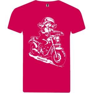 MotoZem T-krekls meitenēm - Biker Pink