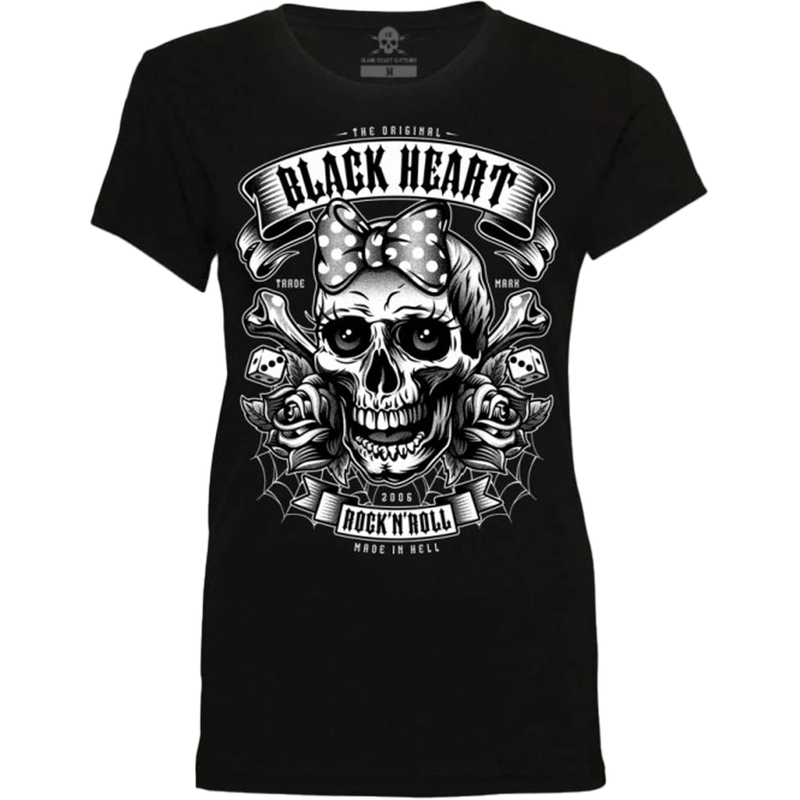 Sieviešu T-krekls Black Heart Miss Murder melns