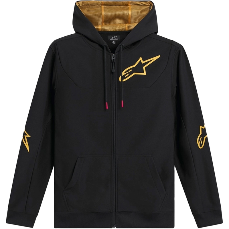 Alpinestars Sessions 3 Hoodie melnā un zelta krāsā