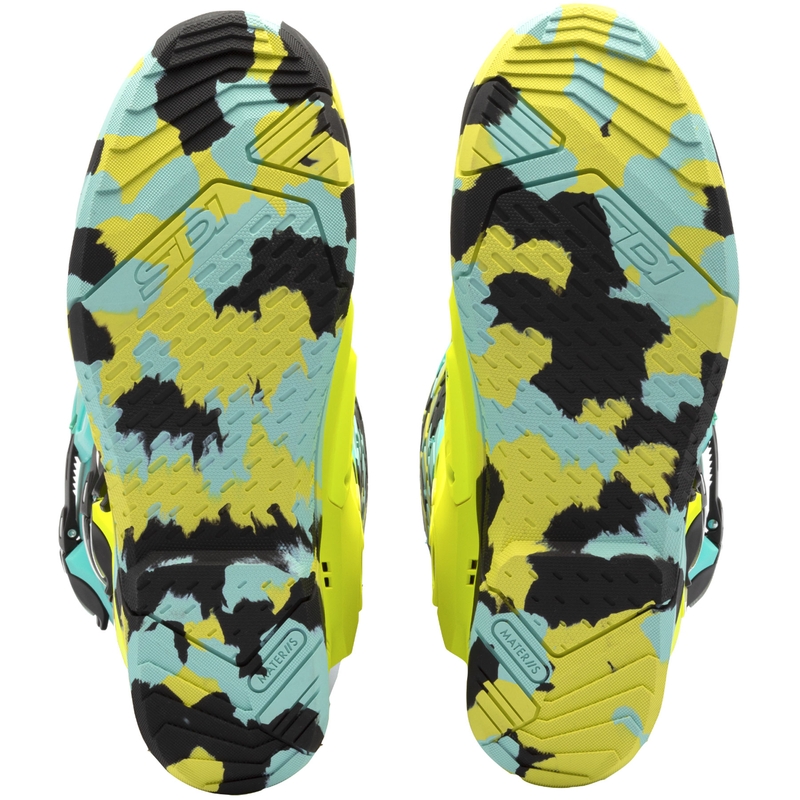 SiDi Crossair X mint-fluo dzelteni motocikla zābaki