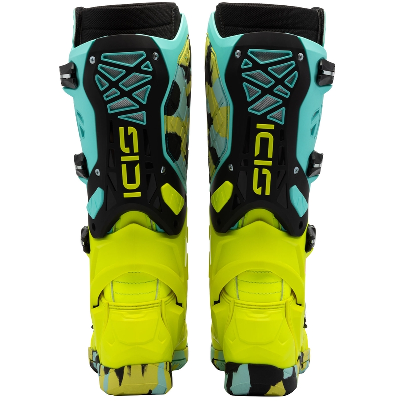 SiDi Crossair X mint-fluo dzelteni motocikla zābaki