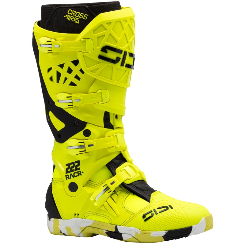 SiDi Crossair X RACR001 melni-fluo dzelteni motocikla zābaki