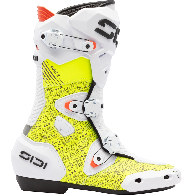 Motocikla zābaki SiDi MAG 2 Air BTA001 white-yellow