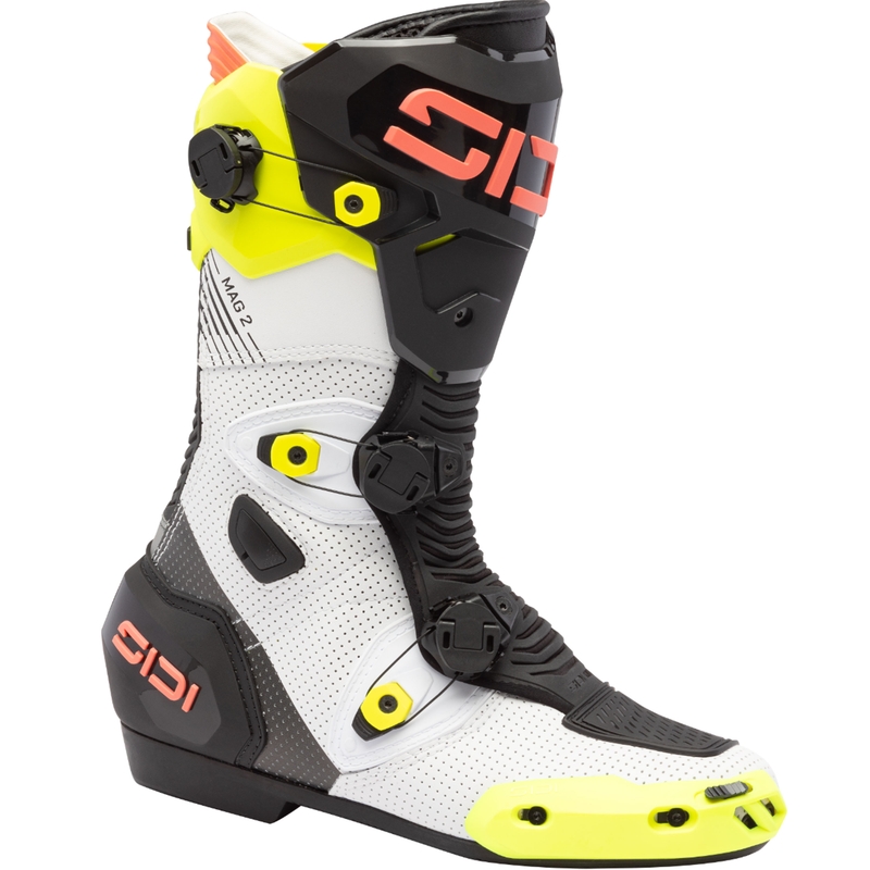 Motocikla zābaki SiDi MAG 2 Air fluo yellow-fluo coral