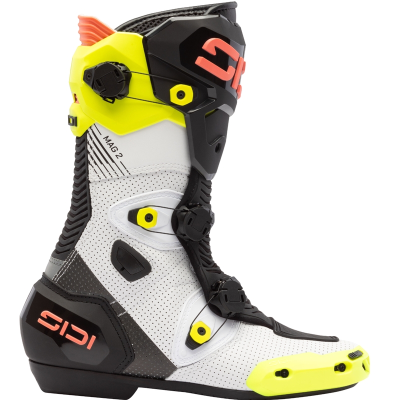 Motocikla zābaki SiDi MAG 2 Air fluo yellow-fluo coral