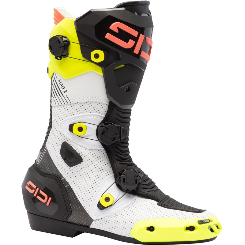 Motocikla zābaki SiDi MAG 2 Air fluo yellow-fluo coral