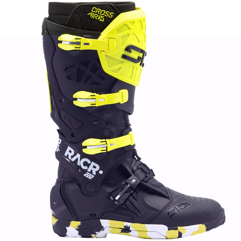 Motocikla zābaki SiDi Crossair X RACR002 fluo dzelteni melni