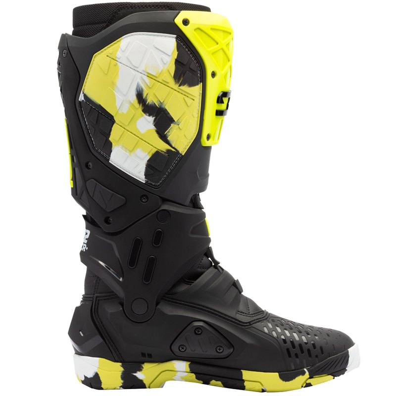 Motocikla zābaki SiDi Crossair X RACR002 fluo dzelteni melni