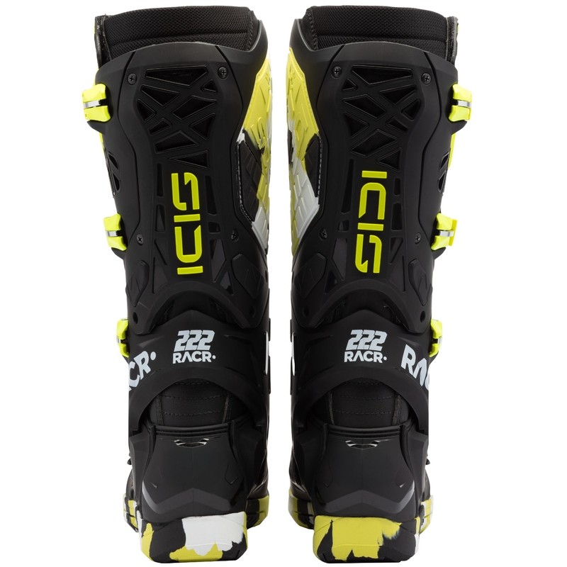 Motocikla zābaki SiDi Crossair X RACR002 fluo dzelteni melni