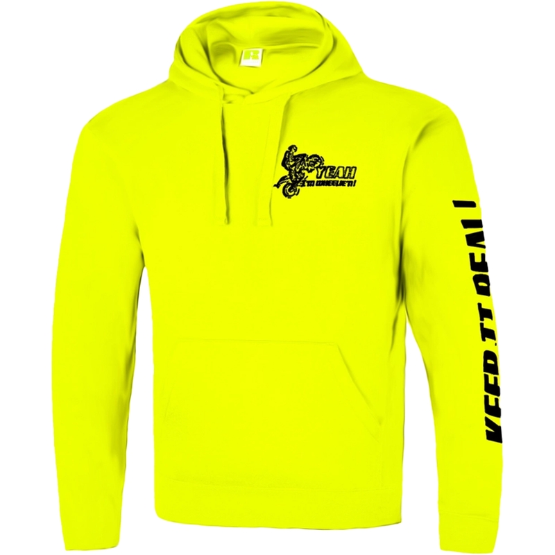 Vīriešu jaka ar kapuci Catch me if you can fluo yellow