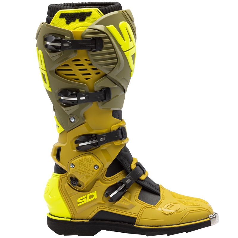 SiDi Crossfire 3 motocikla zābaki olīvu zaļš-fluo dzeltens
