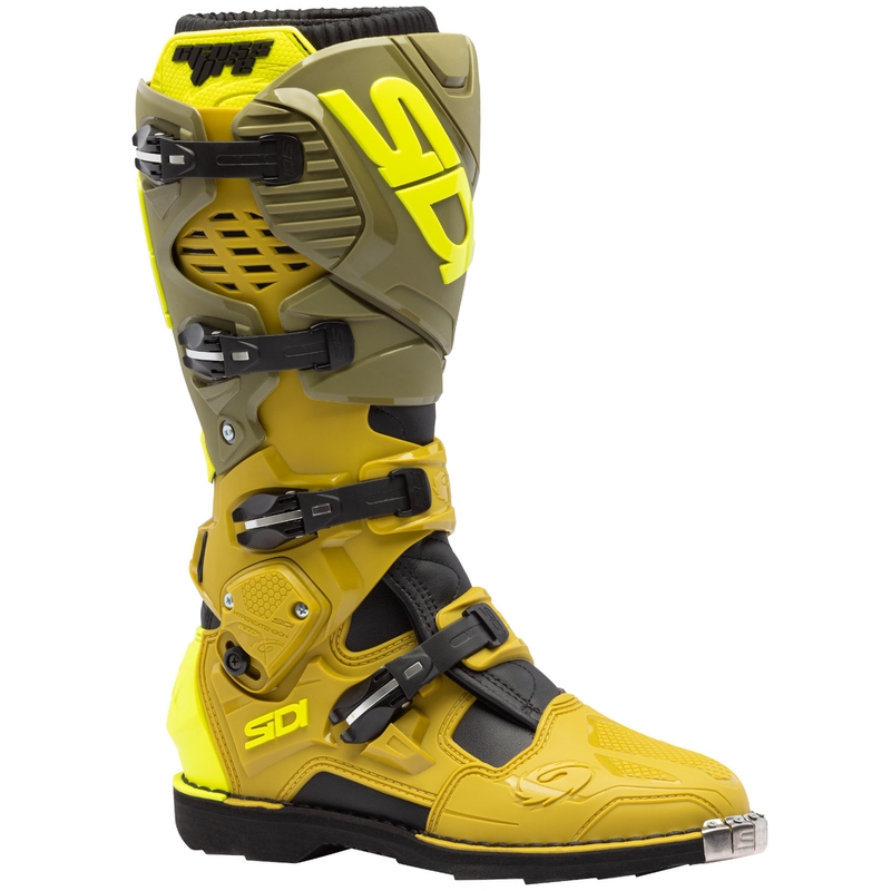 SiDi Crossfire 3 motocikla zābaki olīvu zaļš-fluo dzeltens