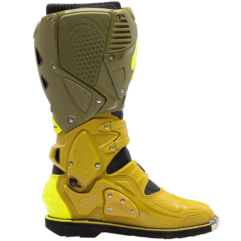 SiDi Crossfire 3 motocikla zābaki olīvu zaļš-fluo dzeltens