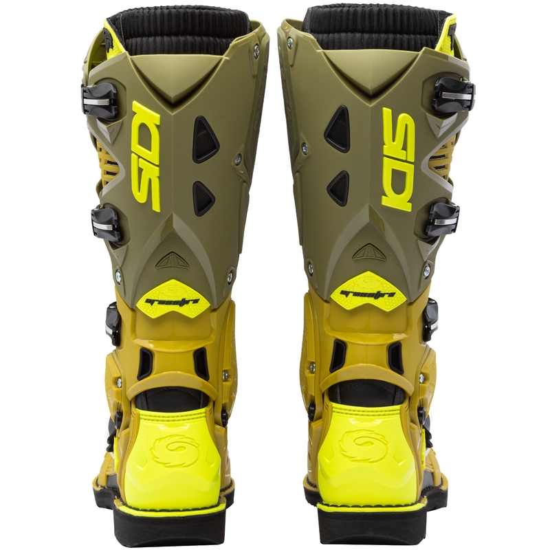 SiDi Crossfire 3 motocikla zābaki olīvu zaļš-fluo dzeltens
