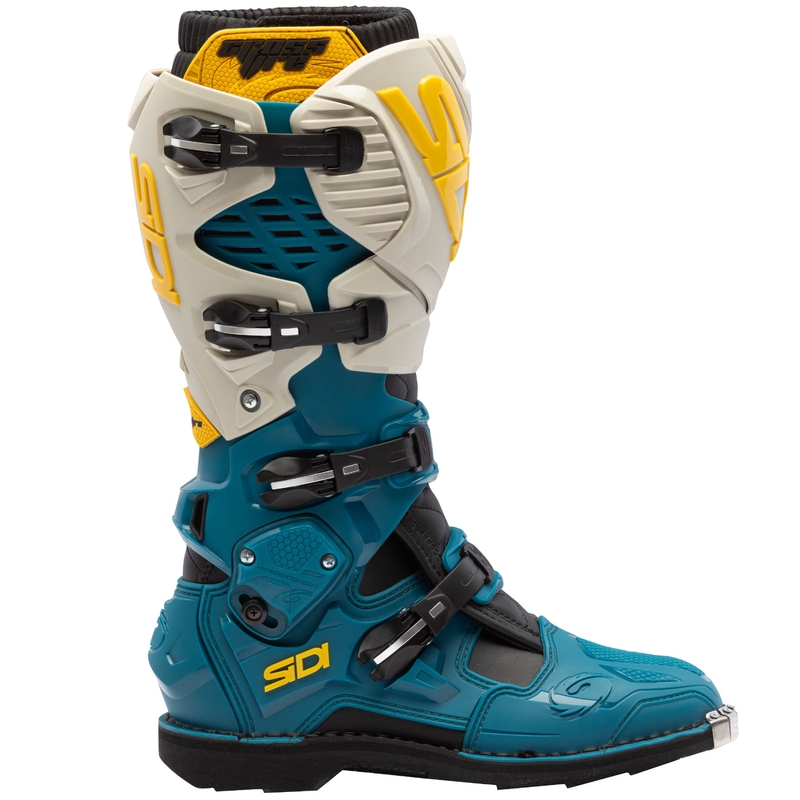 SiDi Crossfire 3 smilškrāsas-zilas krāsas motocikla zābaki