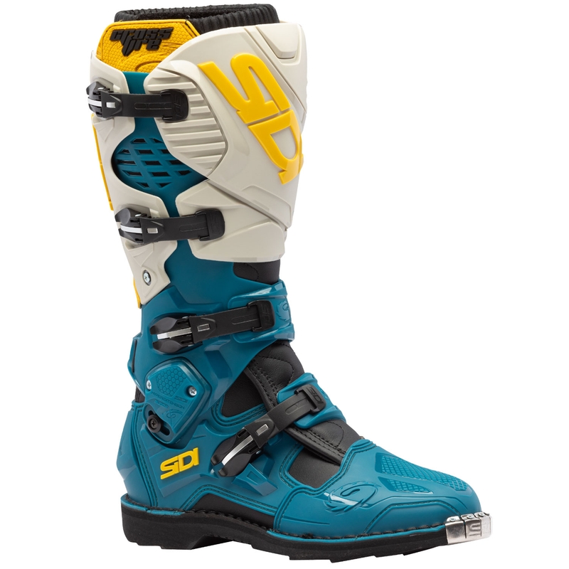 SiDi Crossfire 3 smilškrāsas-zilas krāsas motocikla zābaki