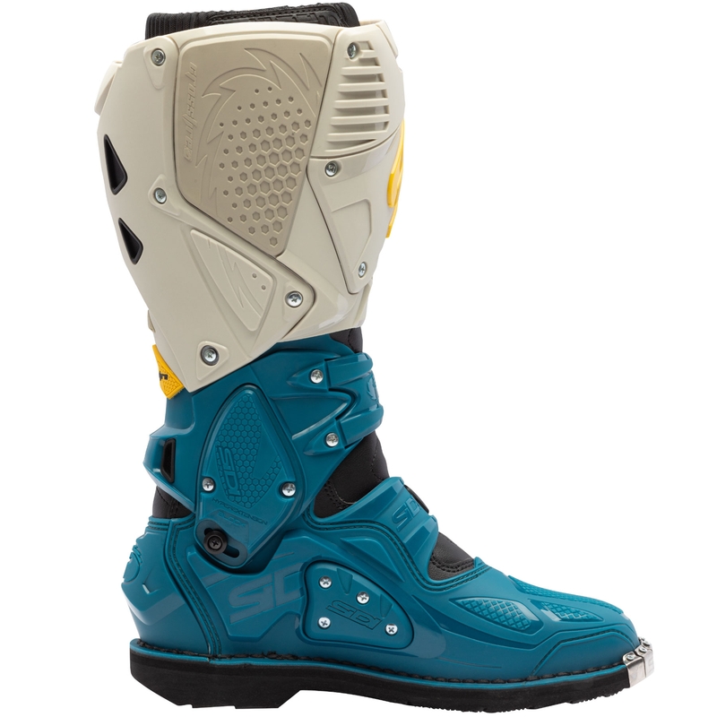 SiDi Crossfire 3 smilškrāsas-zilas krāsas motocikla zābaki