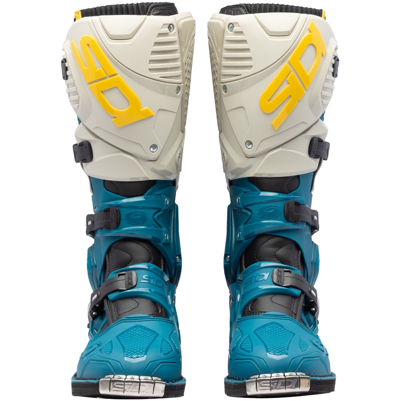 SiDi Crossfire 3 smilškrāsas-zilas krāsas motocikla zābaki