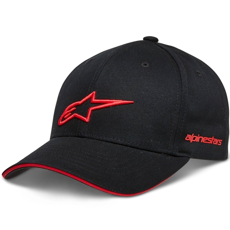 Alpinestars Rostrum cepure melnā un sarkanā krāsā