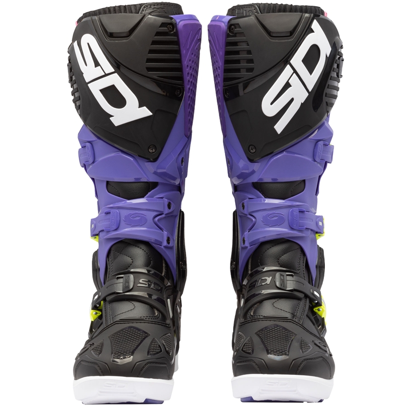 Motocikla zābaki SiDi Crossfire 3 SRS violeti melni-fluo dzelteni