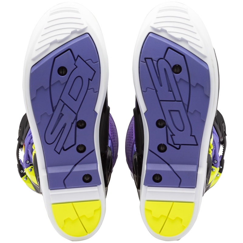 Motocikla zābaki SiDi Crossfire 3 SRS violeti melni-fluo dzelteni