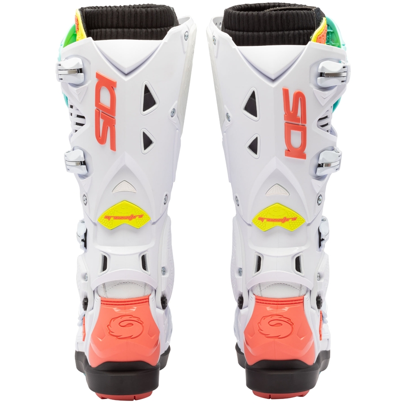SiDi Crossfire 3 SRS motocikla zābaki balti-fluo mint-fluo coral